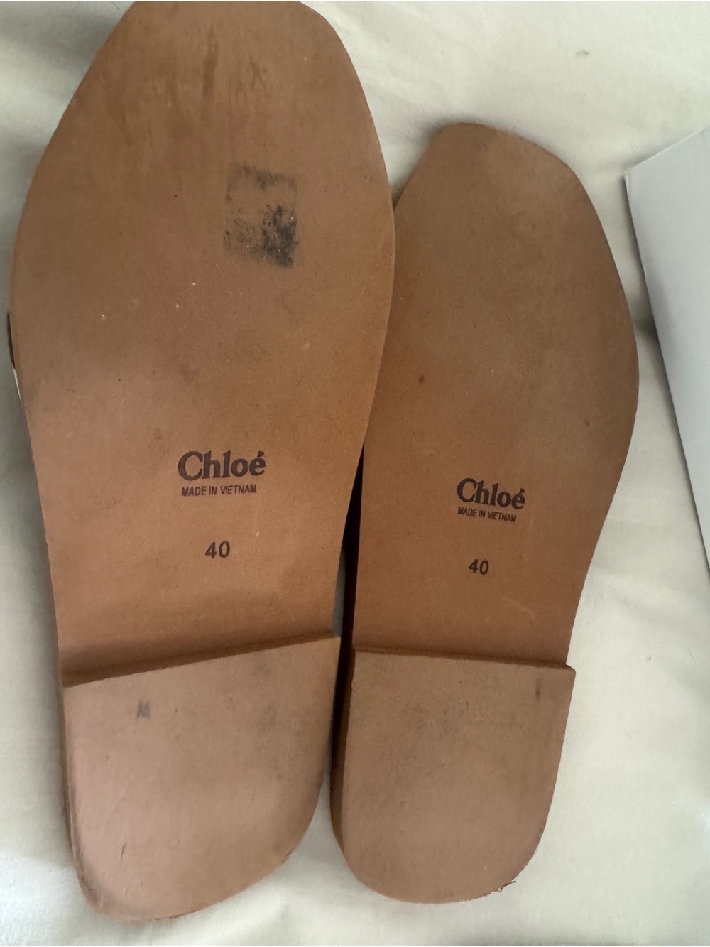 Chloé Black Logo Strap Brown Leather Slide Sandals - Picture 3 of 3